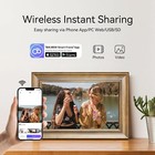 10 1-inch Digital Picture Frame  Wood Finish Smart Digital Photo Frame Wifi  128