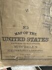 Map Of The U s  Engraved To Illustrate Mitchell s School And Family Geo 1866