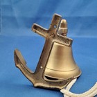 Vintage Solid Brass Anchor Bell Ship Nautical Navy Wall D  cor