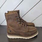 New Carhartt Men s 12 Wp 8  Moc Soft Toe Wedge Work Boots Ankle  Dark Brown