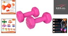 Set Of 2 Soft Neoprene Dumbbells - Vibrant 7-lb Non-slip Grip Workout Weights