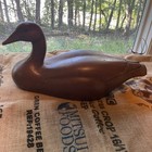 Large Brown Wood-resin Decoy Goose duck - C P I  No  100 - Signed By Cg  22    