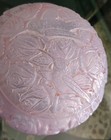 Vintage Phoenix Consolidated Pink Hummingbird Dresser Vanity Powder Puff Box