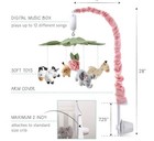 The Peanutshell Wildest Dreams Pink Musical Crib Mobile Nursery Baby Decor