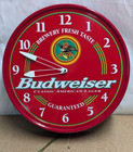 Vintage 1999 Anheuser Busch Budweiser Beer Wall Lighted Clock Sign 19 