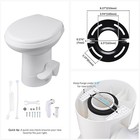Yescom Rv Camper Gravity Flush Toilet 20  Height Elongated For Travel