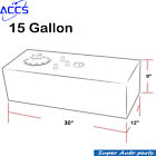 15 Gallon Polished Aluminum Race Fuel Cell Gas Tank With Cap   Level Sender