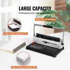 Coil Spiral Binding Machine Manual Book Maker 34 Holes Letter Size A4 A5