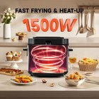 Deep Fryer 1500w Non-stick Inner Pot Removable Lid Temp Control 2 5l