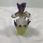 Daum Pate De Verre Iris Perfume Bottle Beautiful Purple Green- Mint In Orig Box
