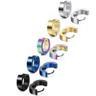 2pcs Stainless Steel Huggie Hoop Earrings Cartilage Helix Hinged For Women Men