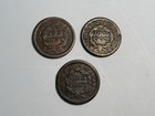 Lot Of  3  Braided Hair Liberty Head Large Cents - 1846 1847   1853  Free Ship 