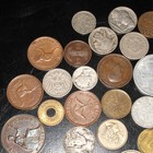 Estate Lot - 38 Old Foreign Silver Us Coins   Bonuses  - Lot  19