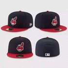 Rare Cleveland Indians Cle Mlb Authentic New 59fifty Fitted Cap - 5950 Hat Era