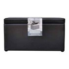 Ottoman Storage Bench Leather Hinged 30 Inch Seat Box Better Homes Gardens Brown