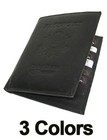 Usa Passport Premium Cowhide Leather Cover Travel 8  Card Case Wallet New