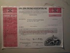 Sling s     vintage San Juan Racing Association  Inc  - Stock Certificate 