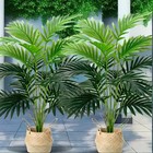 Large Artificial Palm Leaf 18 Forks Monstera Faux Plant For Home Garden Decor