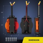 Red Amber Led 2pcs Double Face Fender Pedestal Light Bar 14led