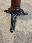 Antique Piano Stool With Iron Base   Adjustable Seat Height