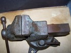 Vintage Reed No 203 R Vise  4 Bolt Swivel Base  Made In Usa 3  Jaws  28 Pounds 