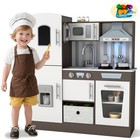 Kids Pretend Play Kitchen Set Toddler Wooden Cooking Playset Toys W sounds light