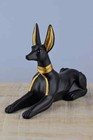 Anubis Dog Jackal Figurine Egyptian God Statue Black  5 Sizes  Made In Egypt Bc