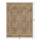 Vintage Gold Brown Entryway Rug  3x4 Washable Area Rugs For Kitchen  Bathroom  