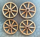 Vintage Wooden Wheels From Child s Wagon  9 5 In Diameter   Set Of 4  