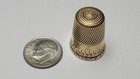 Antique 10k Yellow Gold Sewing Thimble  10 W  Star Maker s Mark