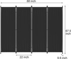 Room Divider 4 Panel Folding Privacy Screens 88   Room Separation Home Office