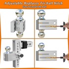 Trailer Hitch Fits 2  Receiver 8  Adjustable Drop Tow Hitch 15000lbs Dual-ball