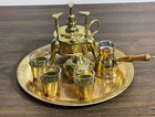 Brass Tray Turkish Coffee Maker Coffee Pot Sugar Bowl  Cup                