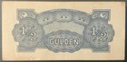 1942-1945 Netherlands Wwii Paper Money - Half Gulden Occupation Banknote 