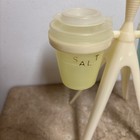 1960s Vintage Pastel Tupperware Salt   Pepper With Toothpick Holder Tripod Stand