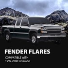 4pcs Fender Flares Fit Chevy Silverado gmc Sierra 1999-2006