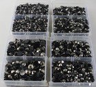 Ss6 - Ss30 Mine Gray Resin Crystal Faceted Silver Flat Back Rhinestones Use Glue