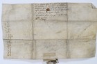 1592 Elizabeth I English Parchment Indenture Manuscript Deed Wax Seal