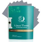 Natural Face Oil Blotting Paper - Bamboo Charcoal 100 Counts  Easy Dispensing   