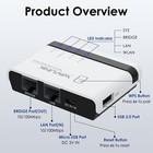 Usb2 0 Wireless Printer Server 100mbps Bridge lan Port Wired wireless standalone