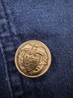 Vintage Ralph Lauren Country Military Cotton Denim Jacket Womens Large Americana