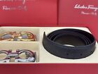 Salvatoreferragamo Black-pattern Men s Cowhide Belt Duo Buckles  Length  40-50in