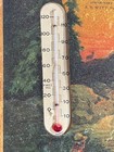 Vintage Reedsburg Cheese Factory Grocery Advertising Thermometer Canoe Scene Wis