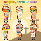 24pcs Sunday School Crafts For Kids Color Your Own Jesus Walks With Us Craft Kit