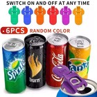6-pack Can Lids   Tab Openers     Colorful Drink Covers For Soda  Beer   Camping