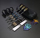 23g Steel Tip Darts Set 6pcs Brass Barrel Precision Gift Box