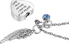3 Pieces Heart Cremation Urn Necklace For Ashes Memorial Keepsake Pendant With A