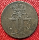 Denmark 1771 Copper 1 Skilling  Christian Vii  Better Grade  Km  616 1
