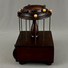 Antique Victorian Wood Thread Holder With Drawer Mahogany Space For Pin Cushion