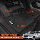 Nqoqn-all Weather Floor Mats Fit For 2014-2020 Acura Mdx Trunk Mat With Backrest